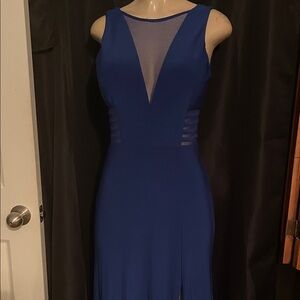 R & M Richards Royal Blue Backless Dress